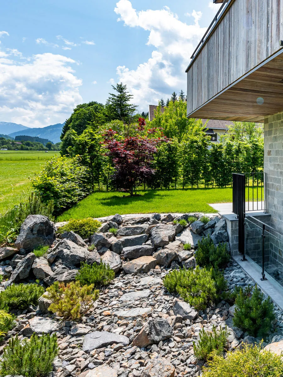 Felsengarten mit Bonsai